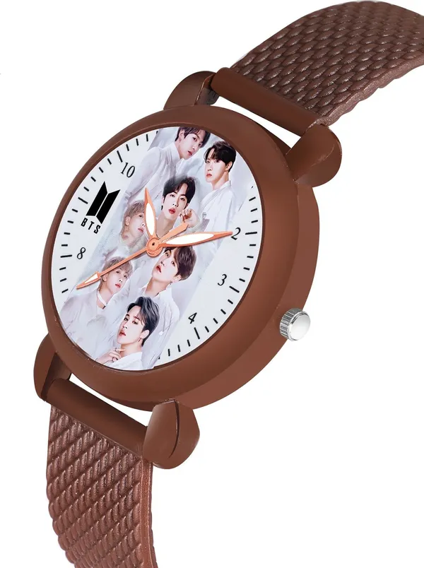 Brown_Quartz_Round_Shape_Watch_For_Boys_&_Girls