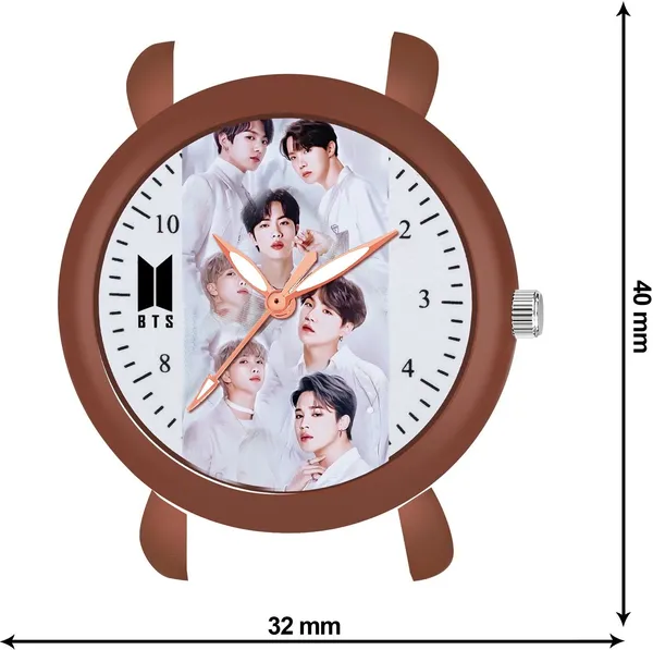 Brown_Quartz_Round_Shape_Watch_For_Boys_&_Girls