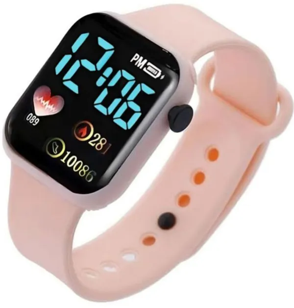 Pink_Digital_Square_Shape_Watch_For_Boys_&_Girls_(Pack_Of_2)