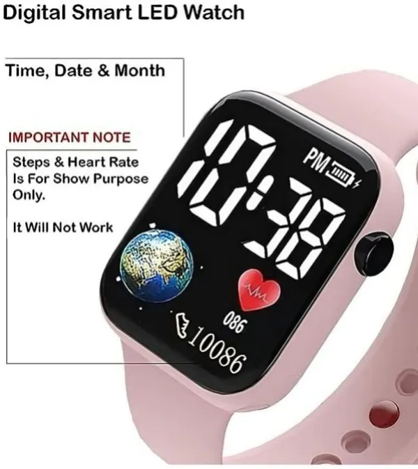 Pink_Digital_Square_Shape_Watch_For_Boys_&_Girls_(Pack_Of_2)