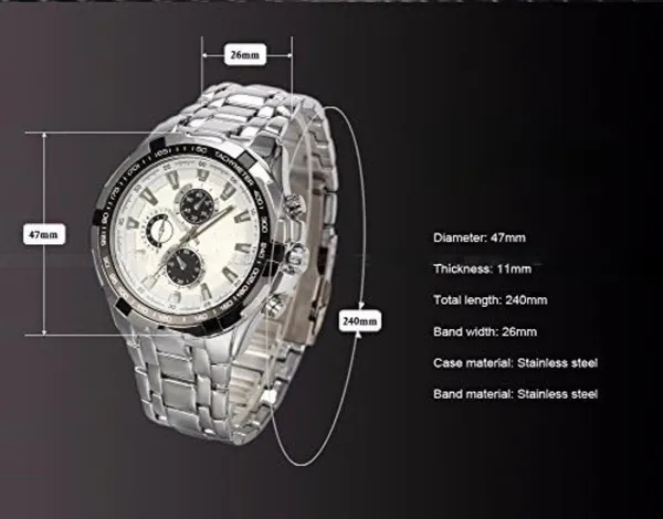 Silver_Quartz_Round_Shape_Watch_For_Men