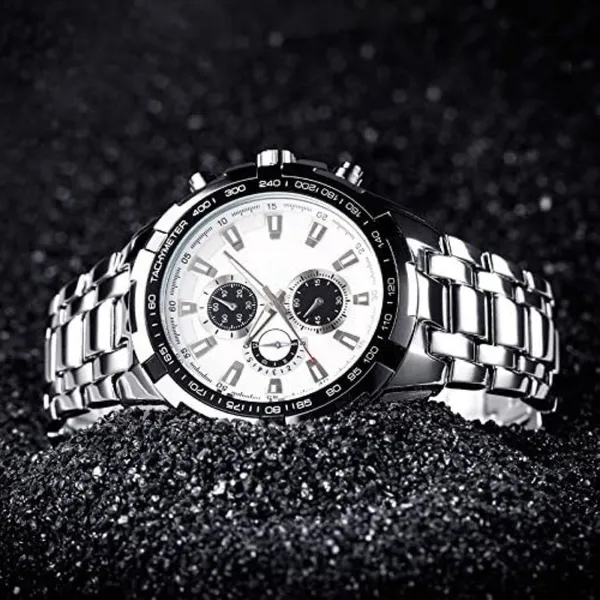 Silver_Quartz_Round_Shape_Watch_For_Men