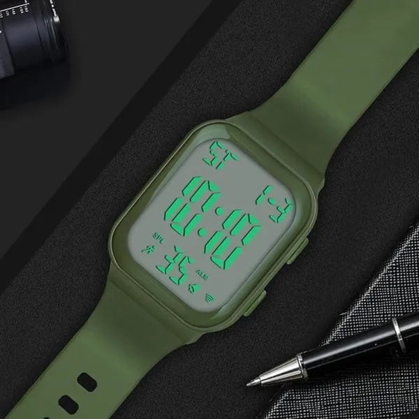 Green_Digital_Square_Shape_Watch_For_Boys_&_Girls
