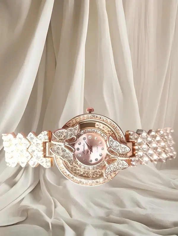 Rose_Gold_Quartz_Round_Shape_Watch_For_Girls