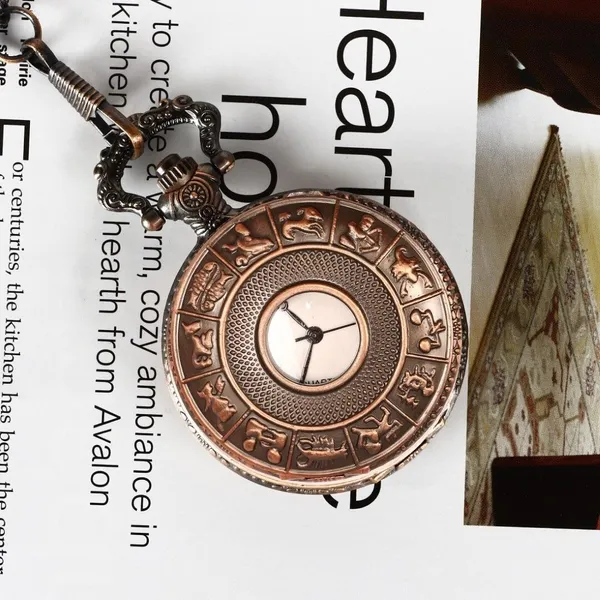 Copper_Metalic_Double_Prong_Belt_Clip_Clasp_Pocket_Watch_For_Men