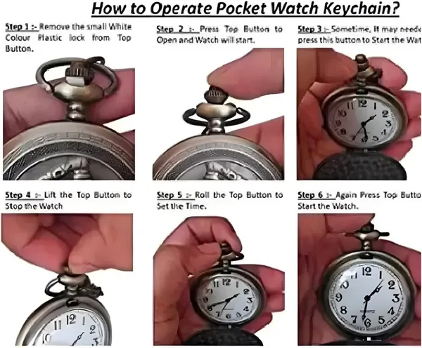 Bronze_Metalic_Double_Prong_Belt_Clip_Clasp_Pocket_Watch_For_Men