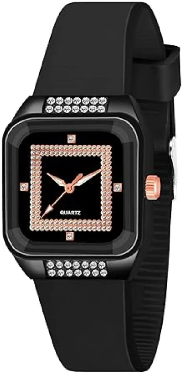 Black_Quartz_Square_Shape_Watch_For_Women