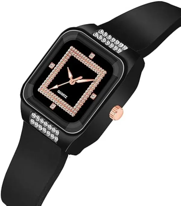 Black_Quartz_Square_Shape_Watch_For_Women