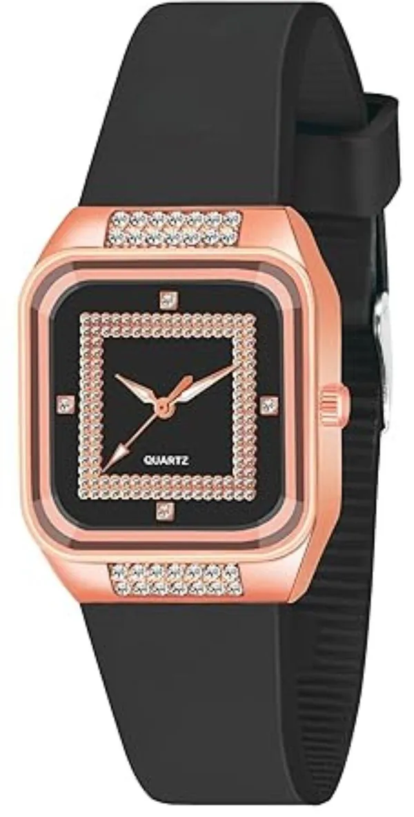 Black_Quartz_Square_Shape_Watch_For_Women