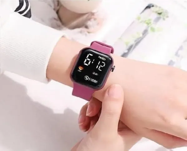 Pink_&_Maroon_Digital_Rectangle_Shape_Watch_For_Boys_&_Girls_(Pack_Of_2)