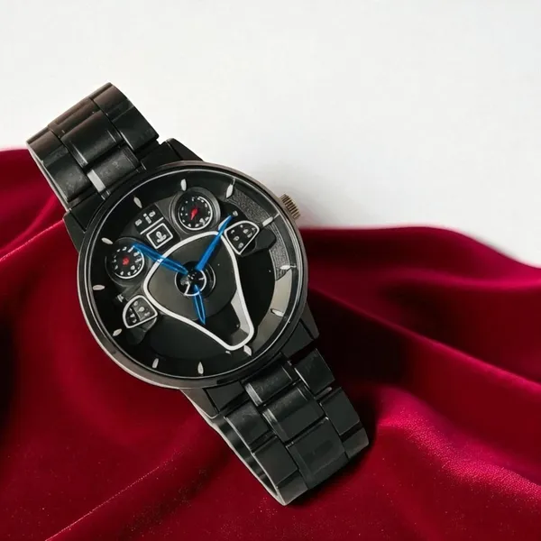 Black_Quartz_Round_Shape_Watch_For_Men