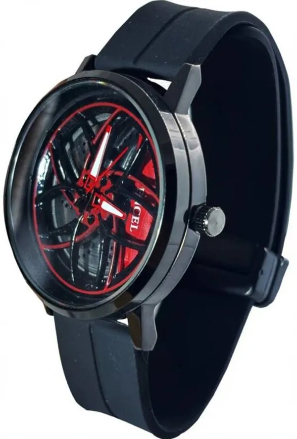 Matte_Black_Quartz_Round_Shape_Watch_For_Boys