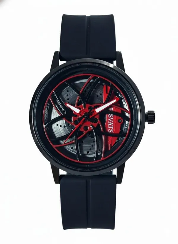 Matte_Black_Quartz_Round_Shape_Watch_For_Boys