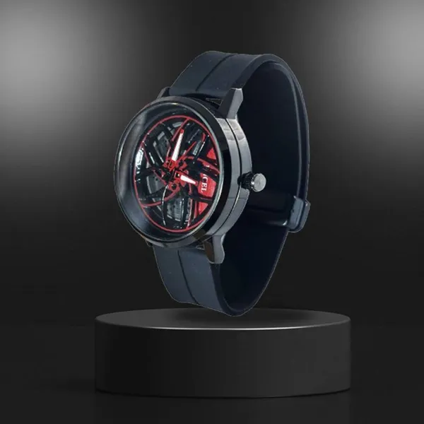 Matte_Black_Quartz_Round_Shape_Watch_For_Boys