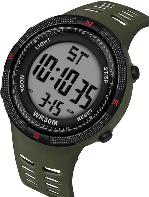 Olive_Green_Digital_Round_Shape_Watch_For_Men