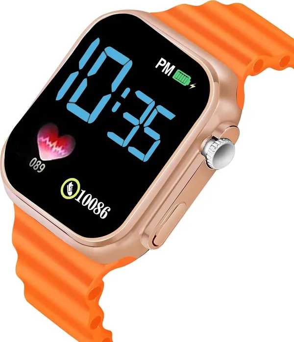 Orange_Digital_Rectangle_Shape_Watch_For_Boys_&_Girls_(Pack_Of_2)