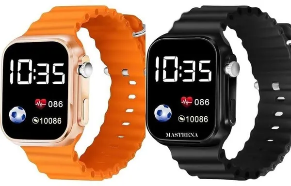 Black_&_Orange_Digital_Rectangle_Shape_Watch_For_Boys_&_Girls_(Pack_Of_2)