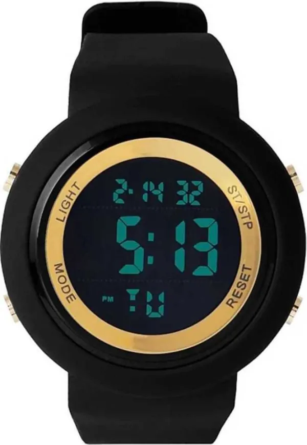 Black_Digital_Round_Shape_Watch_For_Men_&_Women