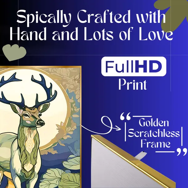 Premium_Canvas_With_Golden_Wooden_Frame_For_Home_And_Office_Pack_Of_4