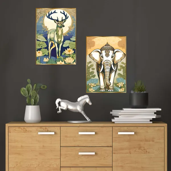 Premium_Canvas_With_Golden_Wooden_Frame_For_Home_And_Office_Pack_Of_2