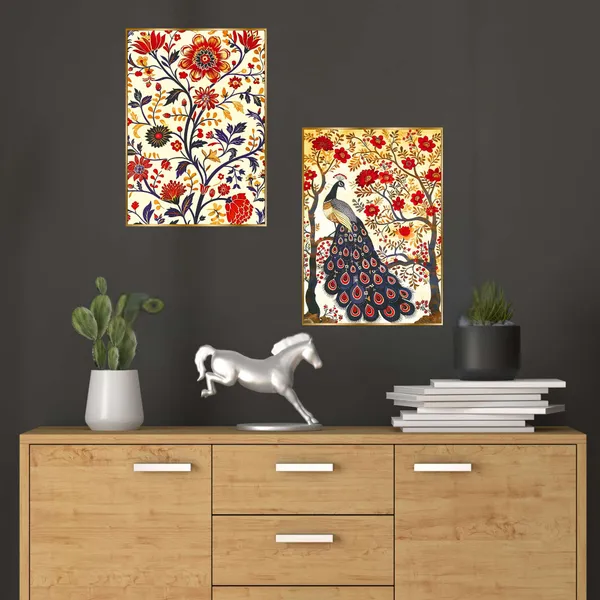 Premium_Canvas_With_Golden_Wooden_Frame_For_Home_And_Office_Pack_Of_2