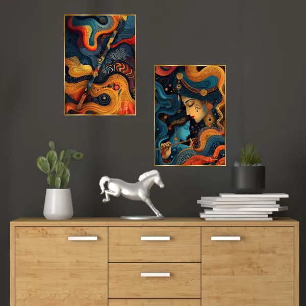 Premium_Canvas_With_Golden_Wooden_Frame_For_Home_And_Office_Pack_Of_2
