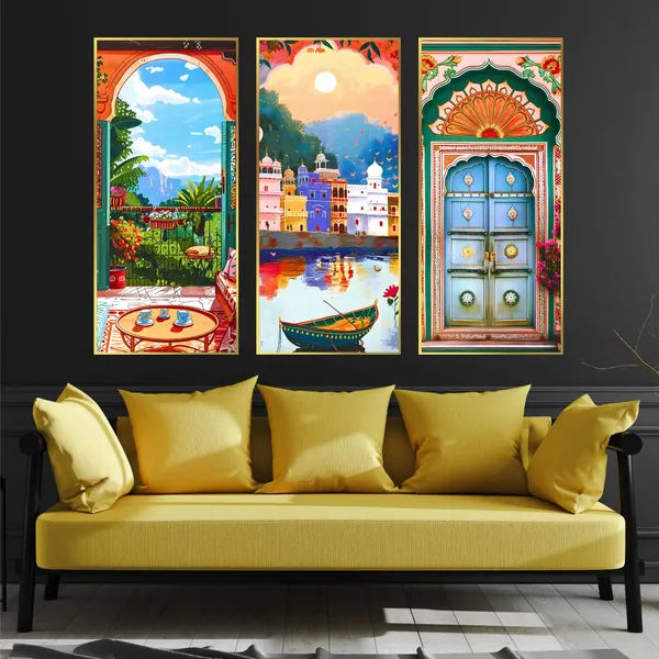 Premium_Canvas_With_Golden_Wooden_Frame_For_Home_And_Office_Pack_Of_3