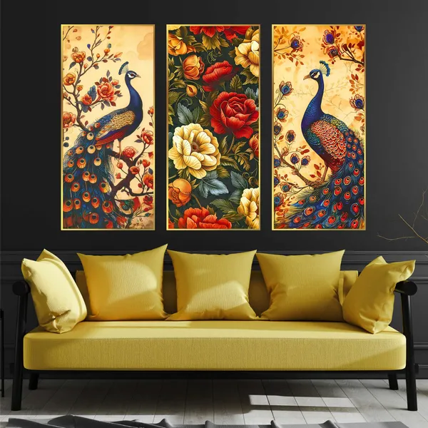 Premium_Canvas_With_Golden_Wooden_Frame_For_Home_And_Office_Pack_Of_3