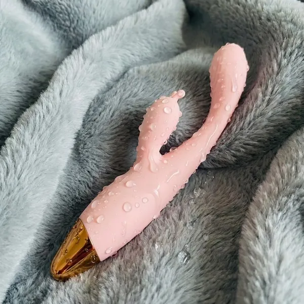 Pink_Silicon_Dual_Motor_Heat_Rabbit_Wellness_Massager_For_Women