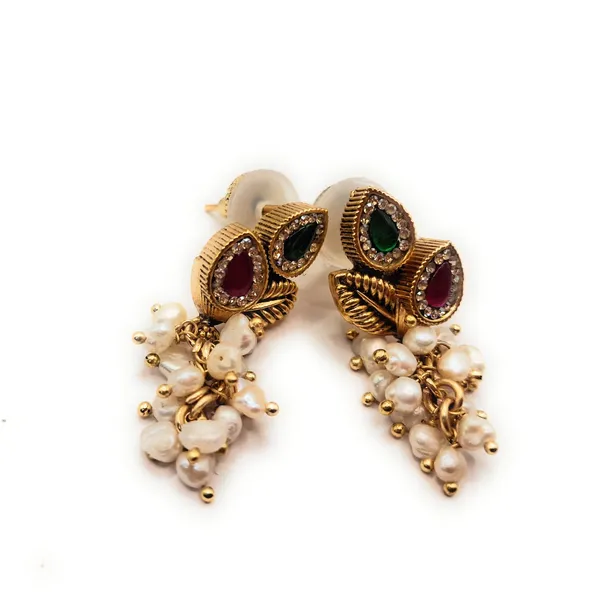 Red_And_Green_And_Pearl_Alloy_And_Gold_Plated_And_Artificial_Stones_And_Pearl_Premium_Drop_Earrings_For_Women
