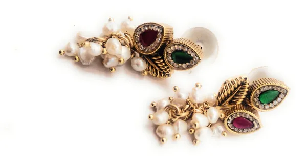 Red_And_Green_And_Pearl_Alloy_And_Gold_Plated_And_Artificial_Stones_And_Pearl_Premium_Drop_Earrings_For_Women