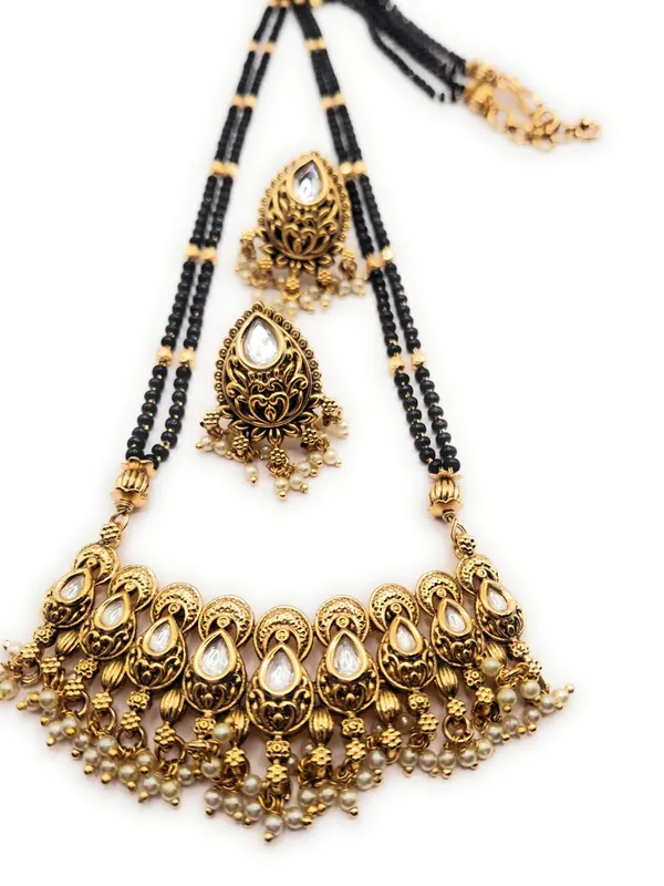 Gold_Polished_Alloy_And_Gold_Plated_And_Artificial_Stones_And_Black_Beads_Premium_Mangalsutra_For_Women
