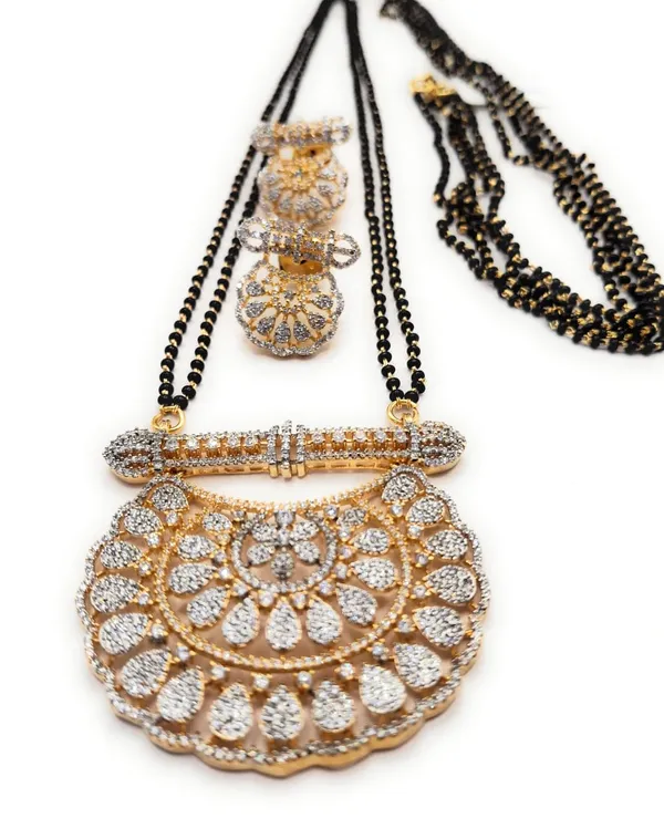 Gold_Polished_Alloy_And_Gold_Plated_And_Kundan_And_Artificial_Stones_And_Black_Beads_Premium_Mangalsutra_Set_For_Women