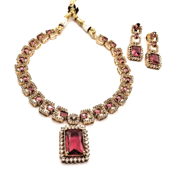 Red_And_Green_And_White_Alloy_And_Gold_Plated_And_Artificial_Stones_Premium_Jewellery_Set_For_Women