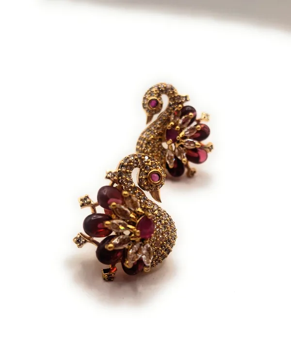 Red_Alloy_And_Gold_Plated_And_Artificial_Stones_Premium_Stud_Earrings_For_Women