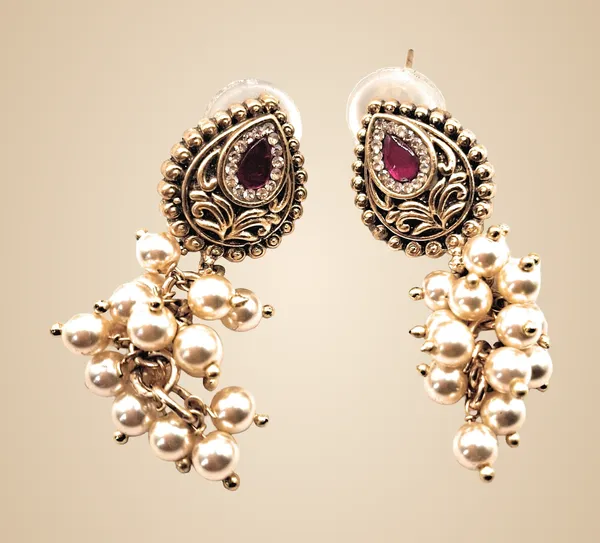 Pearl_And_Ruby_Alloy_And_Gold_Plated_And_Artificial_Stones_And_Pearl_Premium_Drop_Earrings_For_Women