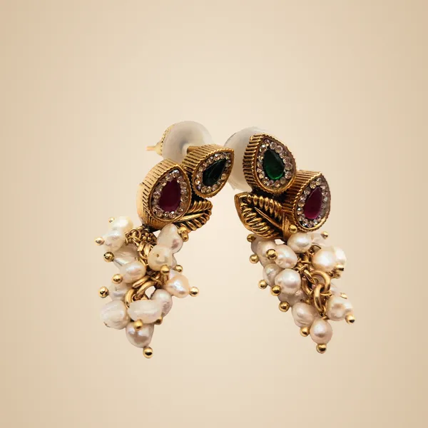 Red_And_Green_And_Pearl_Alloy_And_Gold_Plated_And_Artificial_Stones_And_Pearl_Premium_Drop_Earrings_For_Women
