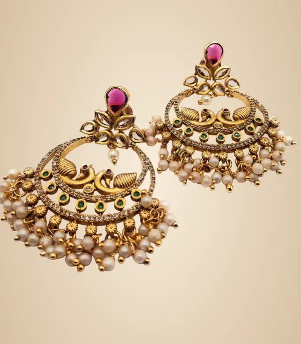 Red_And_Green_And_Pearl_Alloy_And_Gold_Plated_Premium_Chandbali_Earrings_For_Women