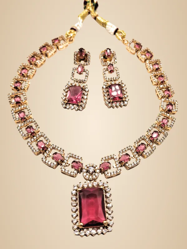 Red_And_Green_And_White_Alloy_And_Gold_Plated_And_Artificial_Stones_Premium_Jewellery_Set_For_Women