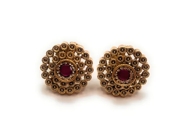 Gold_And_Red_Alloy_And_Gold_Plated_Premium_Stud_Earrings_For_Women