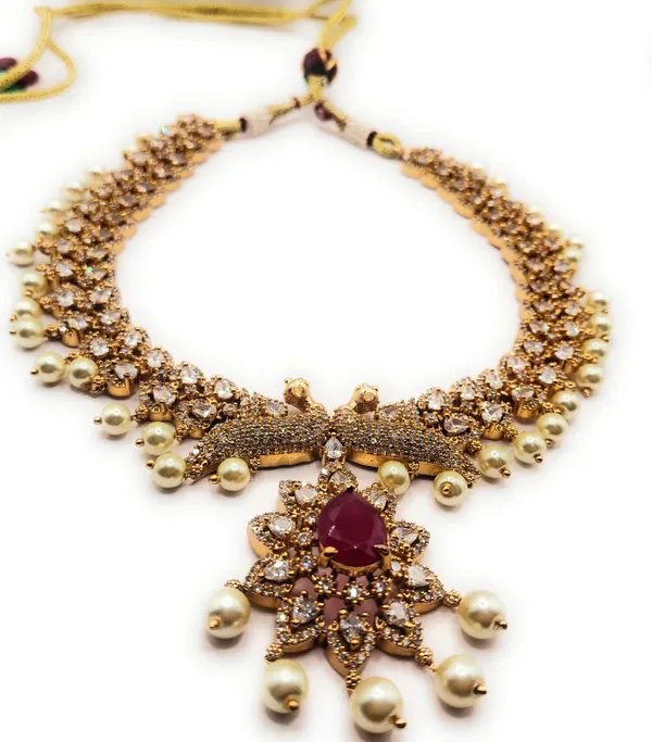 White_And_Red_Alloy_And_Gold_Plated_And_American_Diamond_And_Artificial_Stones_Premium_Jewellery_Set_For_Women