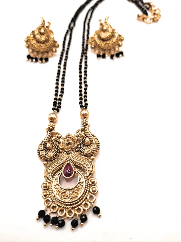 Gold_Polished_Alloy_And_Gold_Plated_And_Artificial_Stones_And_Black_Beads_Premium_Mangalsutra_For_Women