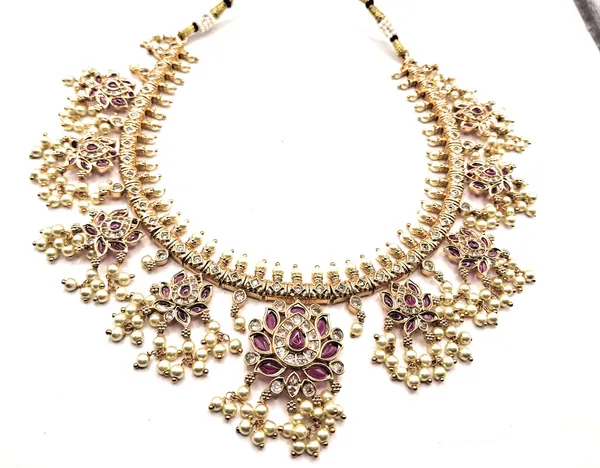 Red_And_Pearl_Alloy_And_Gold_Plated_Premium_Jewellery_Set_For_Women