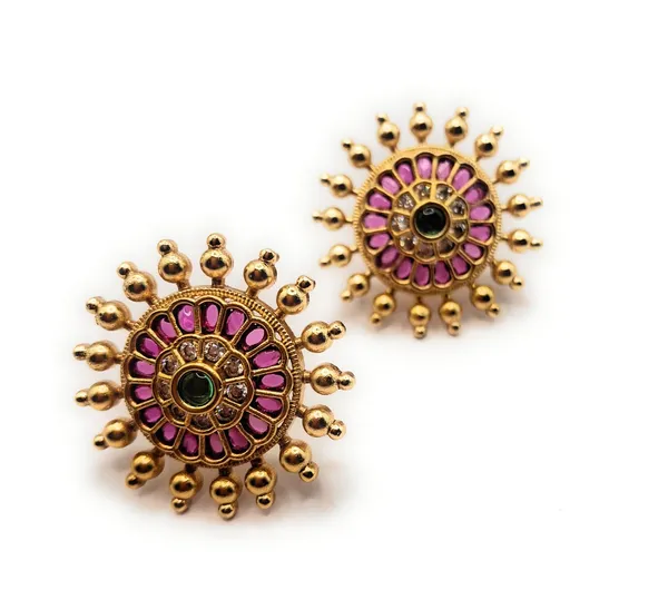 Red_And_Green_And_White_Alloy_And_Gold_Plated_Premium_Stud_Earrings_For_Women