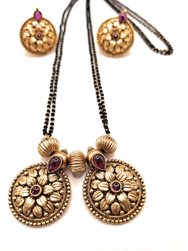 Gold_Polished_Alloy_And_Gold_Plated_And_American_Diamond_And_Artificial_Stones_Premium_Mangalsutra_Set_For_Women