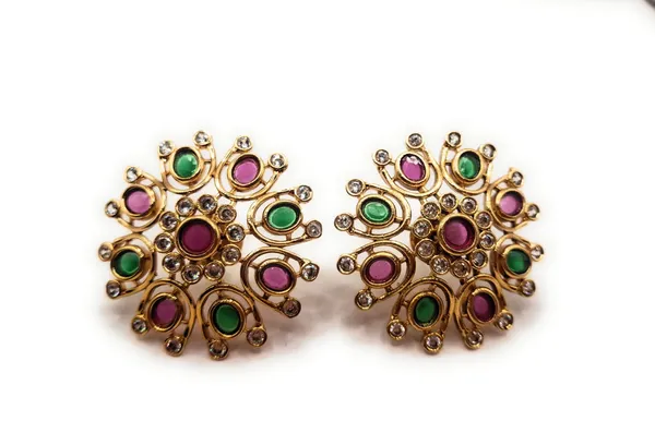 Red_And_Green_And_White_Alloy_And_Gold_Plated_Premium_Stud_Earrings_For_Women