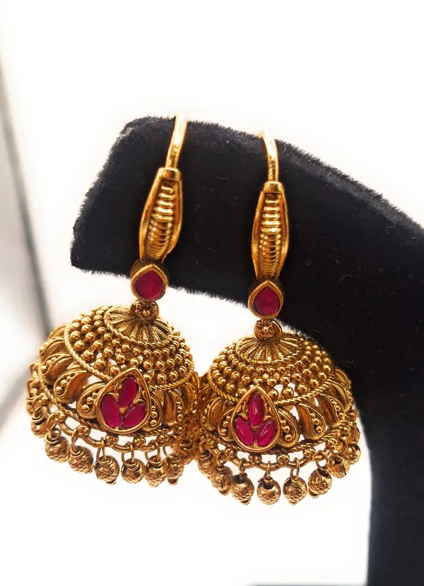Gold_Polished_Alloy_And_Gold_Plated_Premium_Temple_Jhumka_For_Women