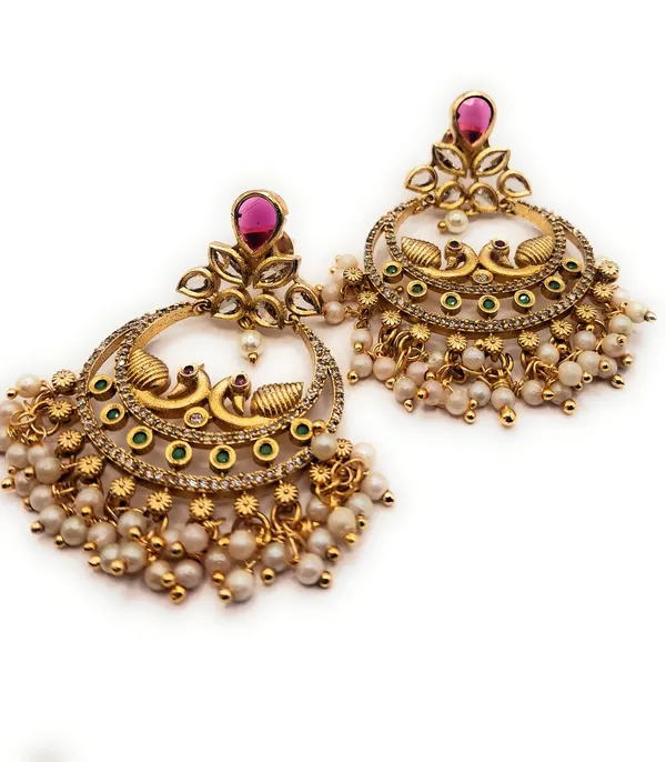 Red_And_Green_And_Pearl_Alloy_And_Gold_Plated_Premium_Chandbali_Earrings_For_Women