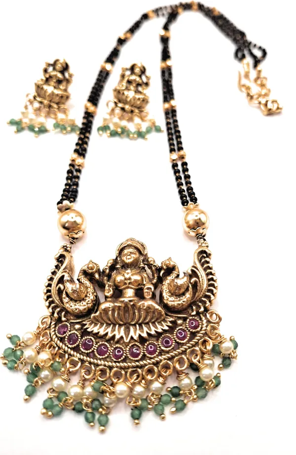 Gold_Polished_Alloy_And_Gold_Plated_And_Artificial_Stones_And_Black_Beads_Premium_Mangalsutra_For_Women