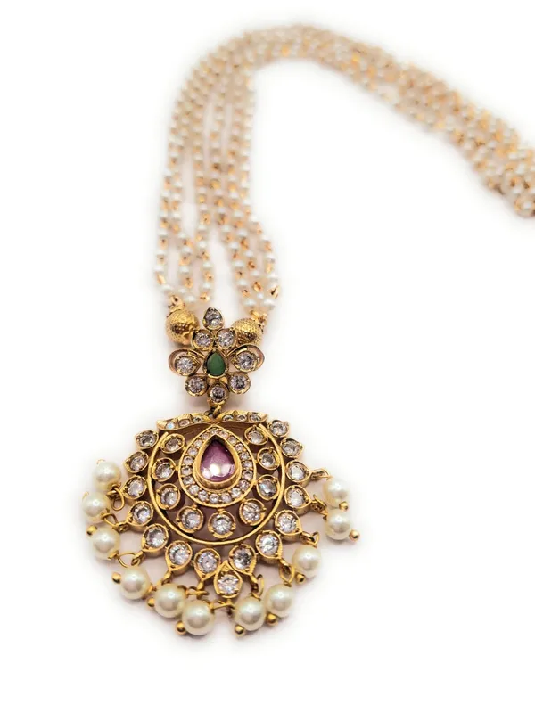 Pearl_And_White_Alloy_And_Gold_Plated_And_American_Diamond_Premium_Pendant_Set_For_Women